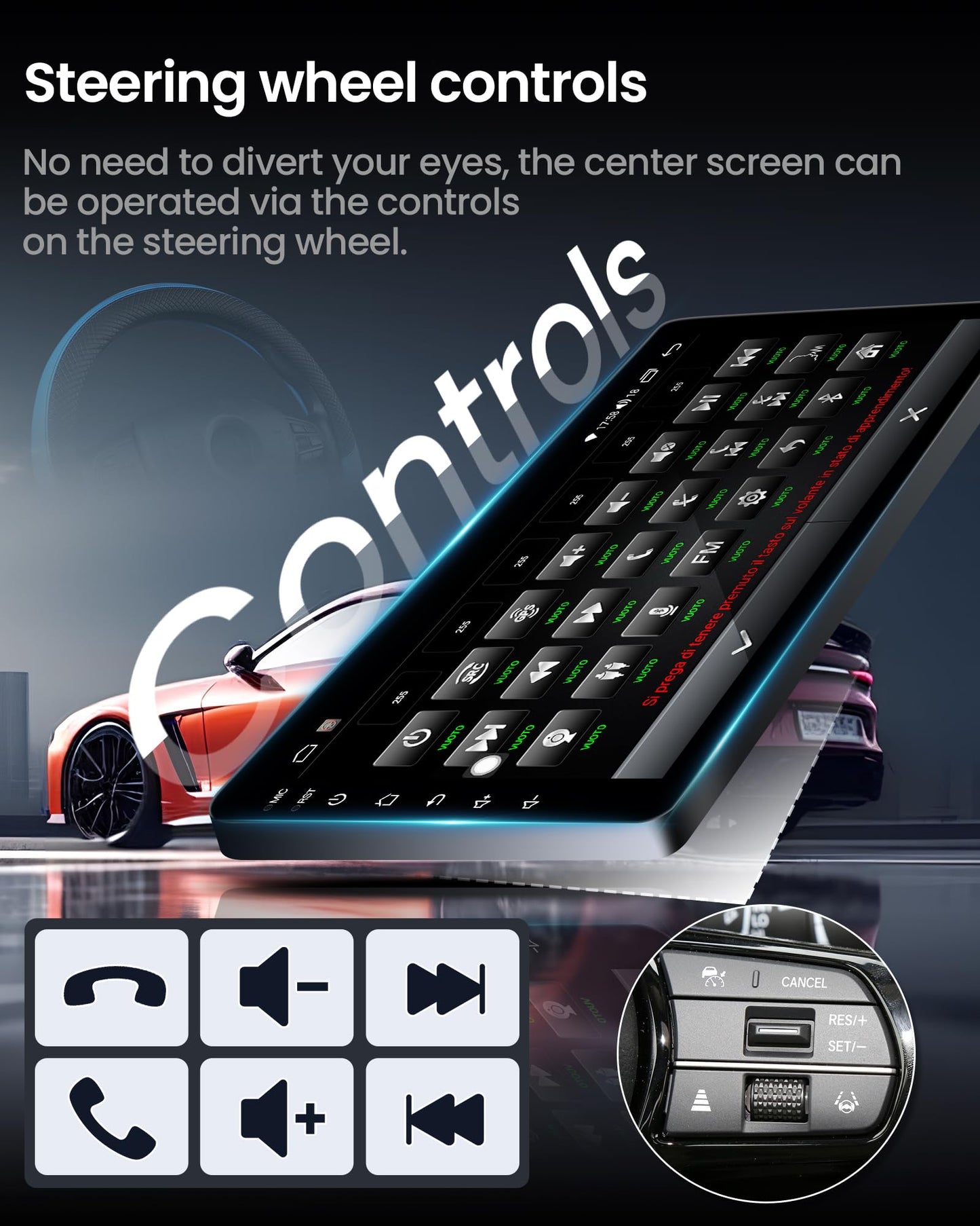 [4+64G] Bluetooth 5.4 Car Radio for Jeep Compass 2017-2020: 10 inch 5GWi-Fi 1280 * 800HD 32EQ Touchscreen Stereo with CarPlay Android Auto SWC 1080P Backup Camera