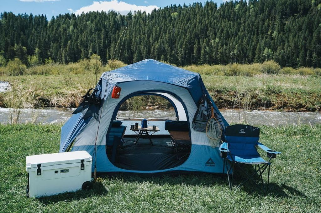 Rapid 6-Person Tent, Camping Gear for The Outdoors, Pop Up Tent for Camping, Rapid Tent Frame for Easy Setup (Made by Caddis Sports)