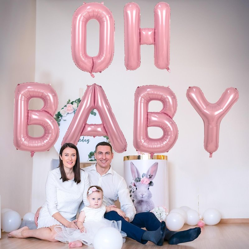Big Letter Balloon - 40" Pastel Pink Mylar Helium Alphabet Customize Name Balloon, Self Inflating Baby Pink Foil R Custom Letter Balloon for Girl Women Birthday Party Baby Shower Decoration