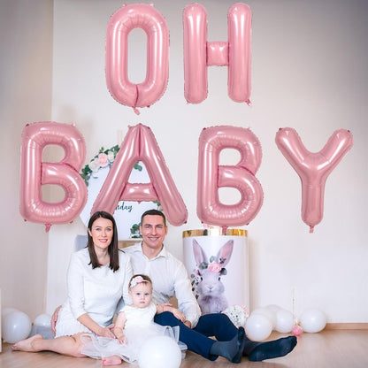 40 Inch Pastel Pink Letter Balloon U, Giant Custom Alphabet U Foil Balloon Baby Pink, Mylar Balloons Light Pink for Girls, Helium Alphabet U Balloons for Women Girls Birthday Party Decorations