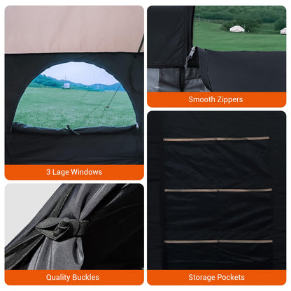 KingCamp Khan Inner Tent for 2 Person, Dark Room Tent with High Density Mesh, Lightweight Waterproof Windproof for Camping Backpacking Hiking Fishing RV