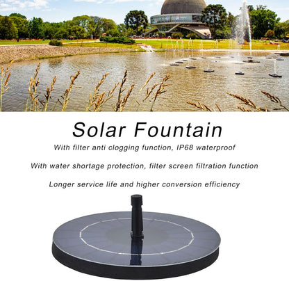 Solar Bird Bath Fountain Pump by 9V - 3.5W Free Standing Water Sprinkler with Solar Panel