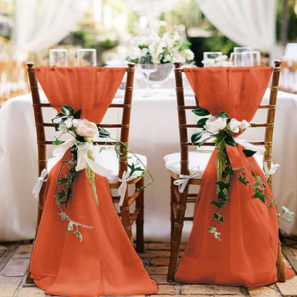 12 Pack Orange Cheesecloth Table Runner,10FT Gauze Boho Long Easter Cheesecloth Table Runners 20x120inch Rustic Cheese Cloth Table Runner for Wedding Party Bridal Shower Table Fall Decorations