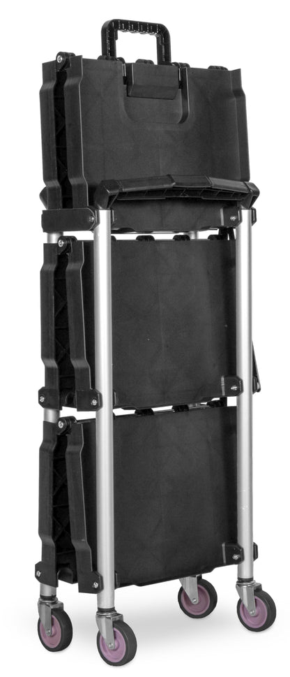 Wen Compact Foldable Service Utility Cart, Three Tier with 165-Pound Capacity (73065)