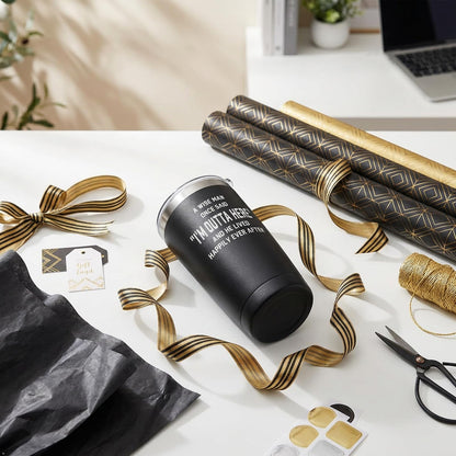 ARIABLE Retirement, Coworker Leaving Gifts for Men - Farewell, Goodbye Gift for Coworkers - Going Away Present - New Job Promotion, 20 Ounce Engraved Tumbler, Black