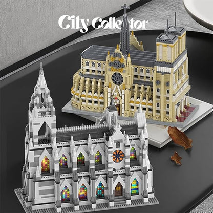 Micro Mini Notre Dame Cathedral Building Block Set Famous Architecture 2908 Pieces Gifts for Kids and Adults