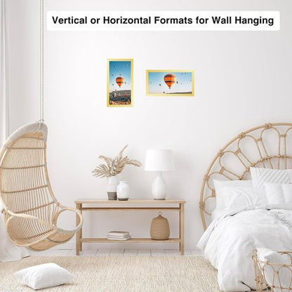 JCJMY Gold Picture Frame 6x11 - Versatile Wall Hanging or Tabletop Display with Shatter-Resistant Plexiglass