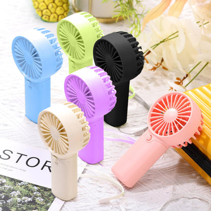 Rossesay 60 Pcs Mini Portable Fan Small Handheld Battery Operated Portable Personal Fans for Summer Travel Beach Indoor Outdoor Cooling Gift(Green, Pink, White, Blue, Black, Purple)