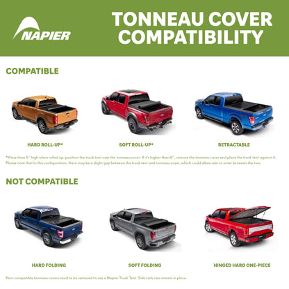 Napier Backroadz Truck Tent | Pickup Truck Bed Camping Tent | Rainfly for Water Protection | Sturdy and Spacious 2-Person Tent | Easy 10-Minute Setup