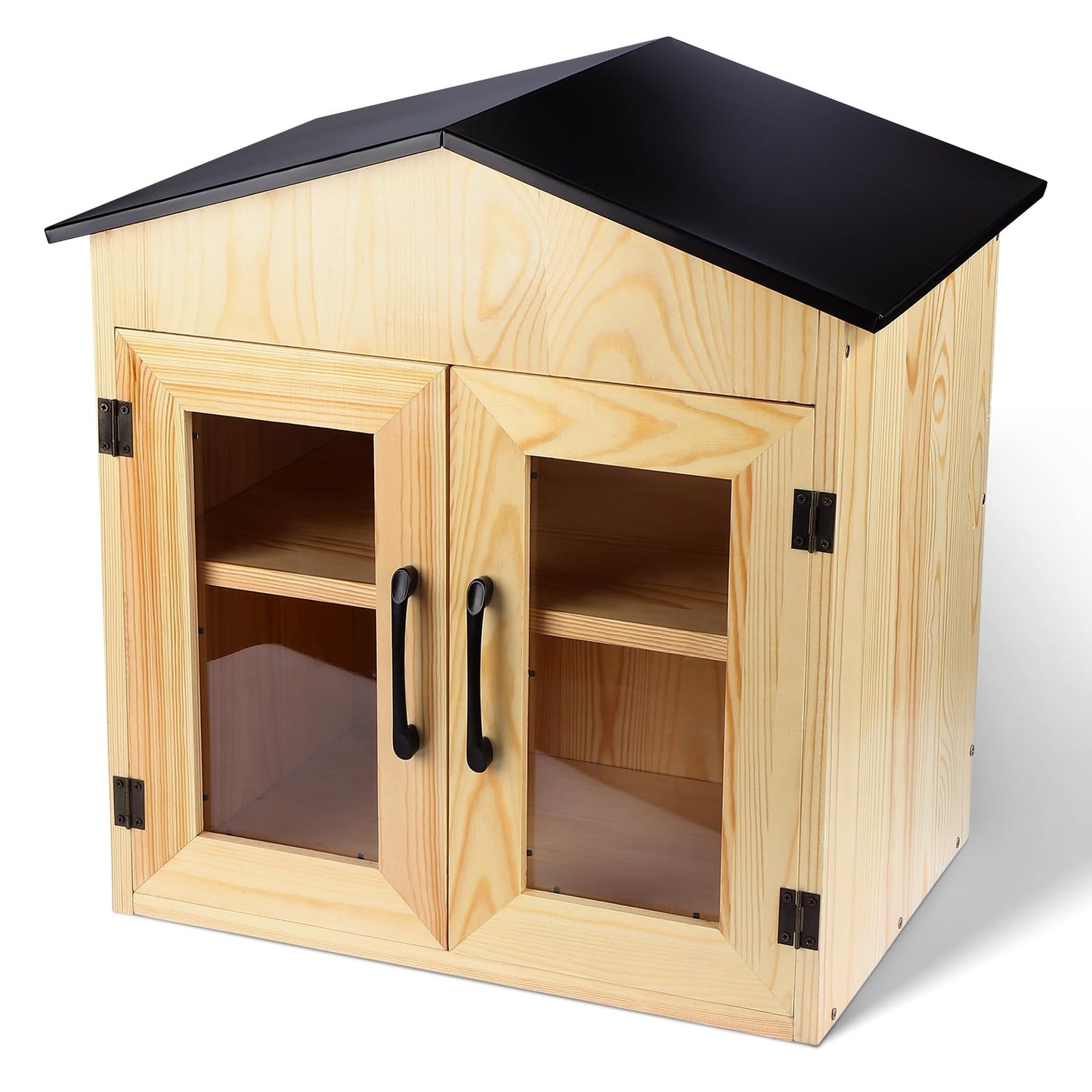 PEAYLI Outdoor Library Outdoor Book Box Storage Small Wooden Cabinet Little Literature Box for Neighborhoods Community and Schools Sharing Books, Flyers, Newspapers