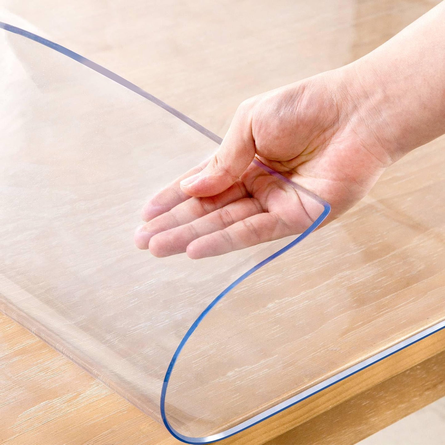 Eisdroma 18 x 72 Inch Clear Table Cover Protector, 2mm Thick Clear Desk Mat, Plastic Table Cover, Vinyl Table Protector, Desk Mats on Top of Desks
