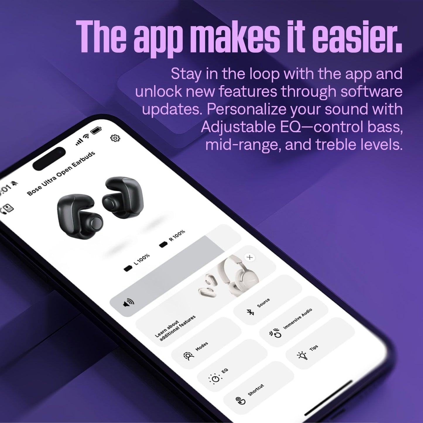 Bose Ultra Open Earbuds - Bluetooth Open Ear Earbuds with OpenAudio for Awareness, Clip-On Design for Comfort, Water Resistant, Up to 48 Hrs of Playtime, Sunset Iridescent - Limited Edition Color