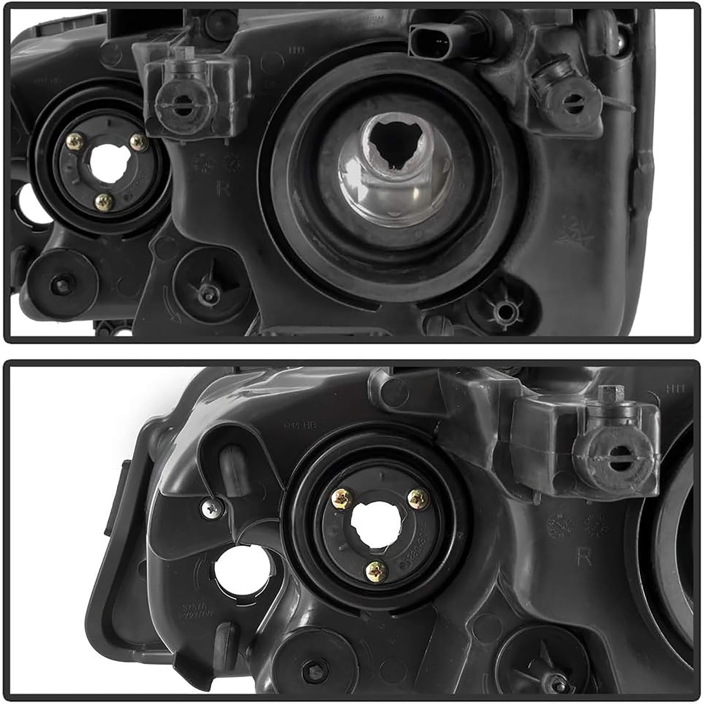 2Pcs Headlight Head Light Headlamp Assembly Black Housing For 2011-2020 Dodge Grand Caravan,2008-2016 Chrysler Town & Country
