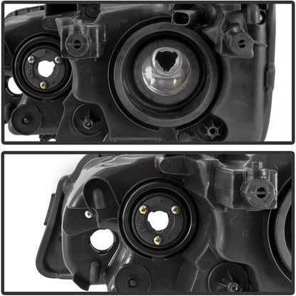 2Pcs Headlight Head Light Headlamp Assembly Black Housing For 2011-2020 Dodge Grand Caravan,2008-2016 Chrysler Town & Country