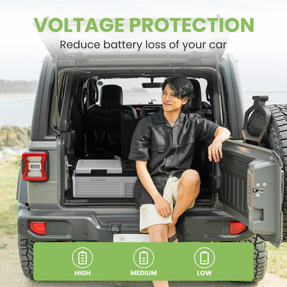 Alpicool Car Refrigerator 12 Volt Portable Car Fridge 16 Quart（15 L Electric Cooler with AC/DC，Car Refrigerator Freezer for Truck Van RV Camper SUV, Camping Boat Travel，-4~68°F