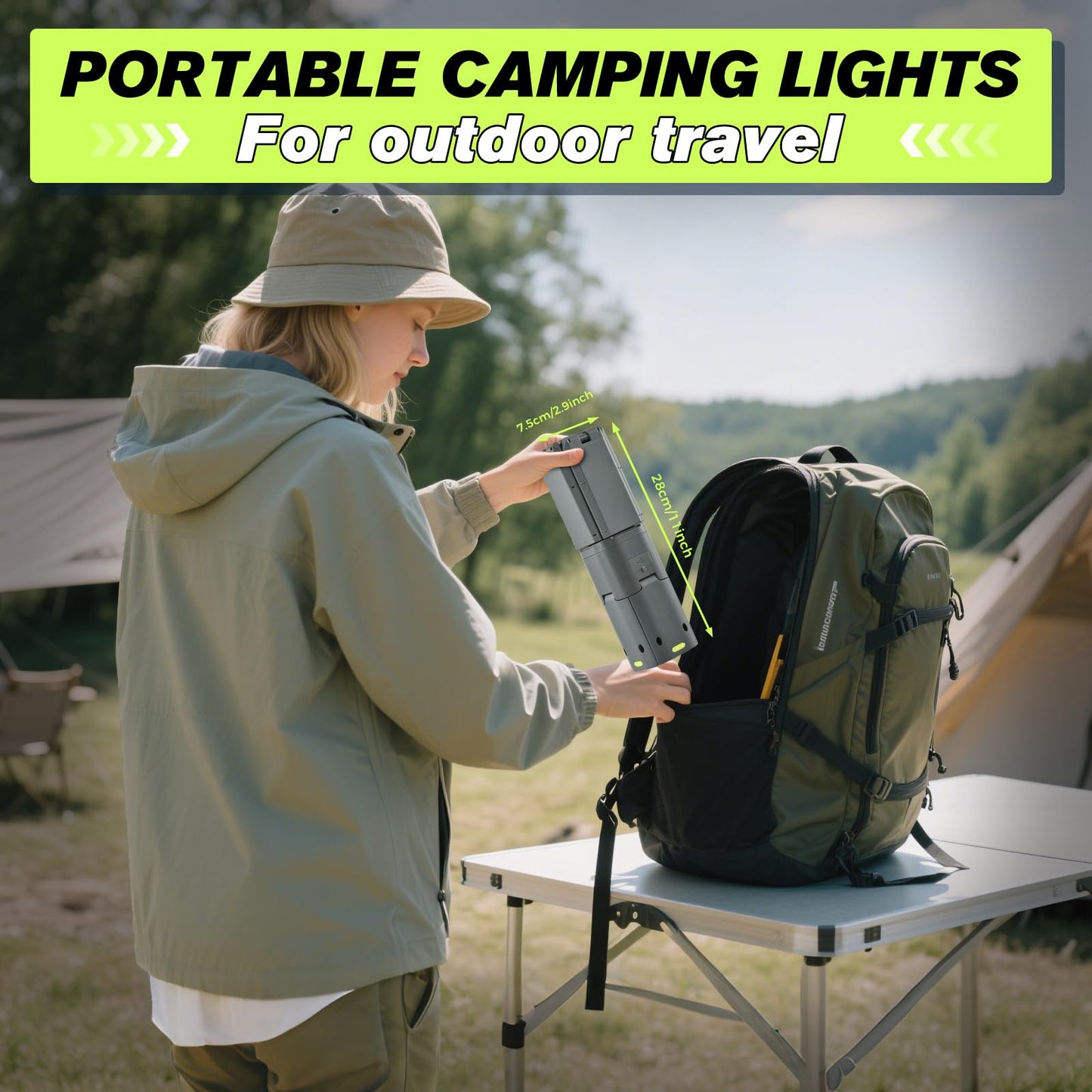 SakerPlus Telescopic Camping Lantern & SW107 Car Vacuum Portable