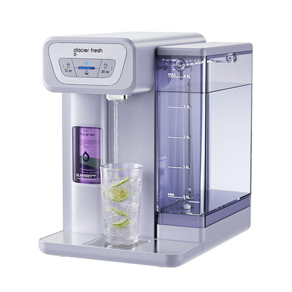 GLACIER FRESH C03 Coolon Countertop Cold Water Purifier with Upgraded Elarisey™ Filtration, Zero Wastewater System, 40oz Cooling Capacity, Low Noise, Plug & Play, NSF42&53/FCC/CA65 Certified.