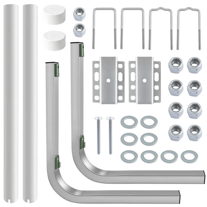 Boat Trailer Guide-ons-60,2*316L Stainless Steel Trailer Post Guide on,2*UPVC Tube Trailer Guide Bars,mounting Hardware Included,for Fishing Boats,Kayaks,Canoes,ski Boats and More