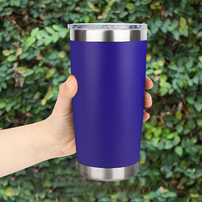 Zynkify 20oz Stainless Steel Tumbler with Lid, Travel Mug - Double Wall Vacuum Powder Coated Cup - Dark Blue, 1 Pack