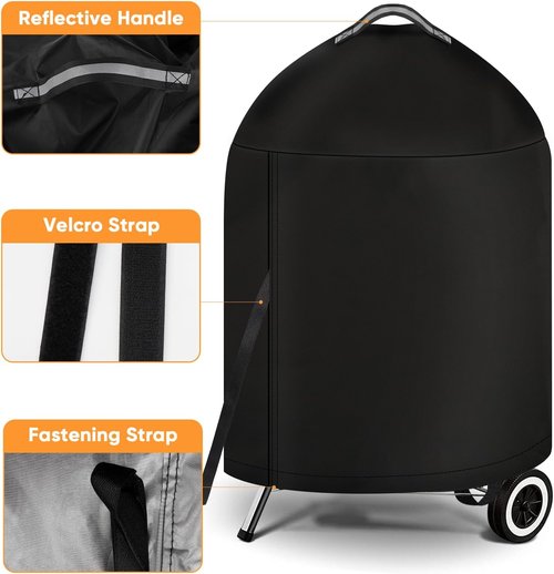 iCOVER Grill Cover - Heavy Duty Waterproof Protection for 22 Inch Weber Charcoal Kettle Grills