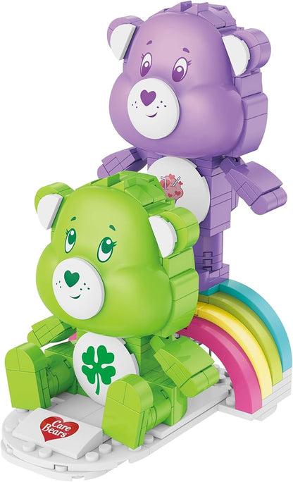 Brickcraft Care Bears Good Luck Bear &amp Share Bear Building Set 336 PCS Construction Toy for Kids Ages 8+ Collectible Rainbow Figures Gift Idea for Girls and Boys Birthday Christmas Holiday