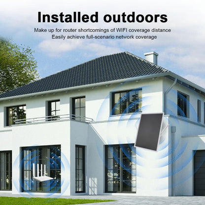 Solar WiFi Extender, 2.4GHz 5GHZ 15W Solar WiFi Repeater Up to 328.1ft, Extender Signal Booster Outdoor for Outdoor Camping RV, Supports 15 Devices