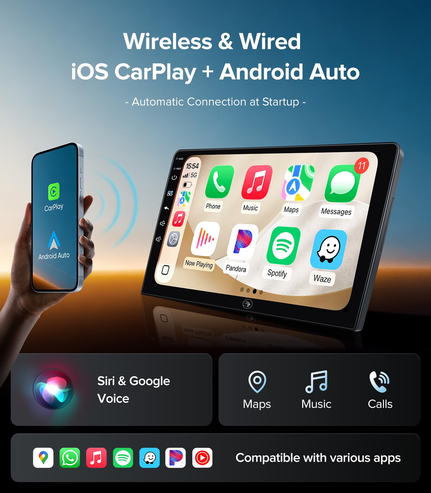 AINAVITO 10 Inch for Ford F150 Radio 2004-2008, F250/F350/450/550 2008-2016 Radio Upgrade Wireless CarPlay Android Auto, Plug and Play, 5G Wi-Fi, Bluetooth 5.0 QLED Touch Screen Car Stereo