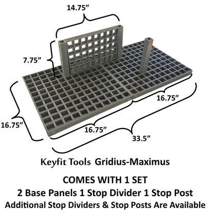 Keyfit Tools Truck Bed Organizer Gridius-Maximus (1 Set) Professional Contractor Grade Cargo System Modular Divider Trunk SUV Trailer Expandable Storage Secure Loads Custom Ridged Upgrade Net Or Bar