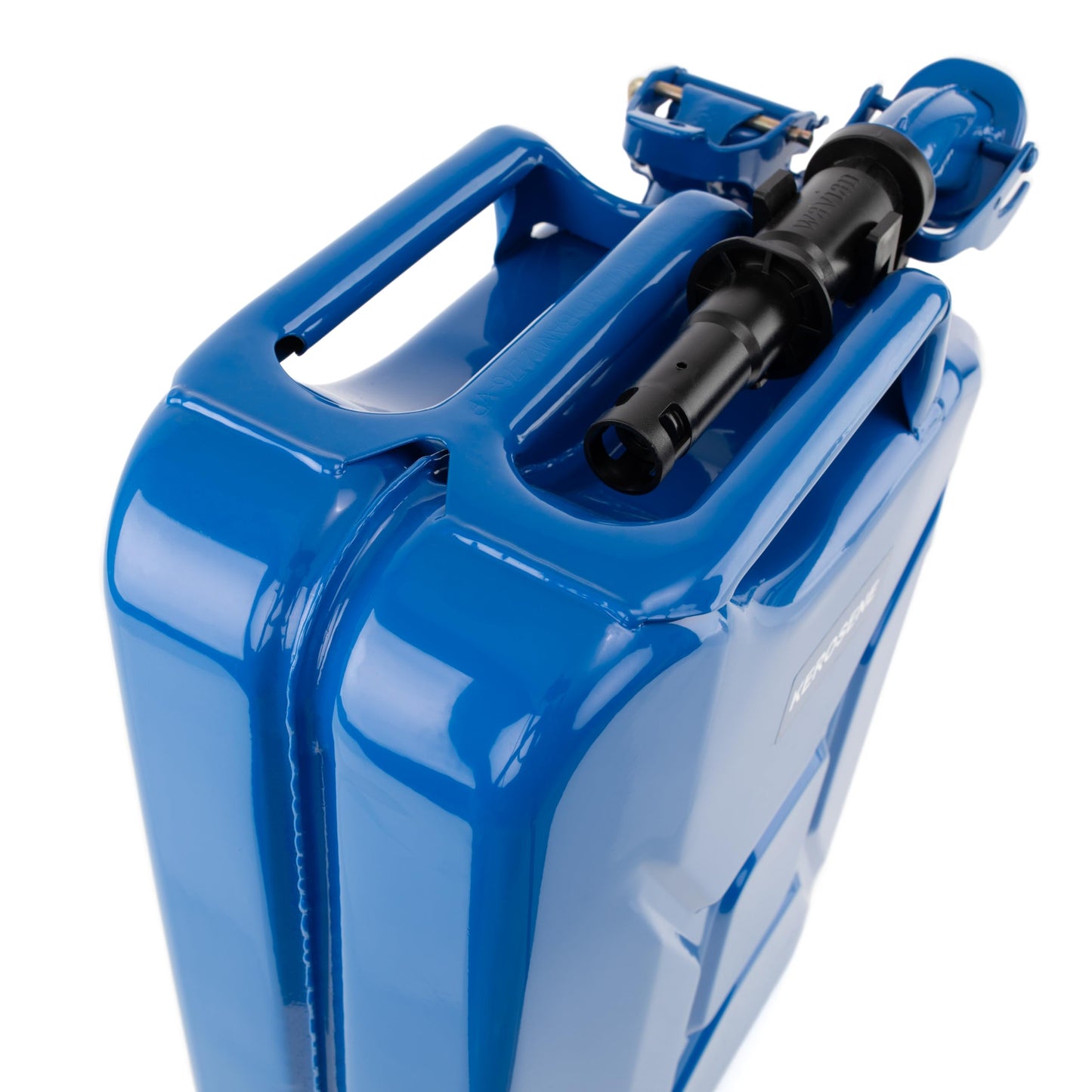 Wavian USA Authentic NATO Jerry Can and Spout System - Rust-Proof, EPA & CARB Compliant, Blue, 20 Litre, Wavian 5 Gallon Gas Cans for Kerosene