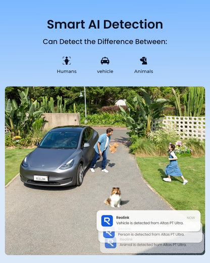 REOLINK Altas PT Ultra - 4K Security Camera Outdoor, 500 Days Battery Life, ColorX Night Vision Solar Camera Outdoor Wireless, 360° Pan Tilt Auto Tracking, Dual-Band Wi-Fi 6, Smart Detection