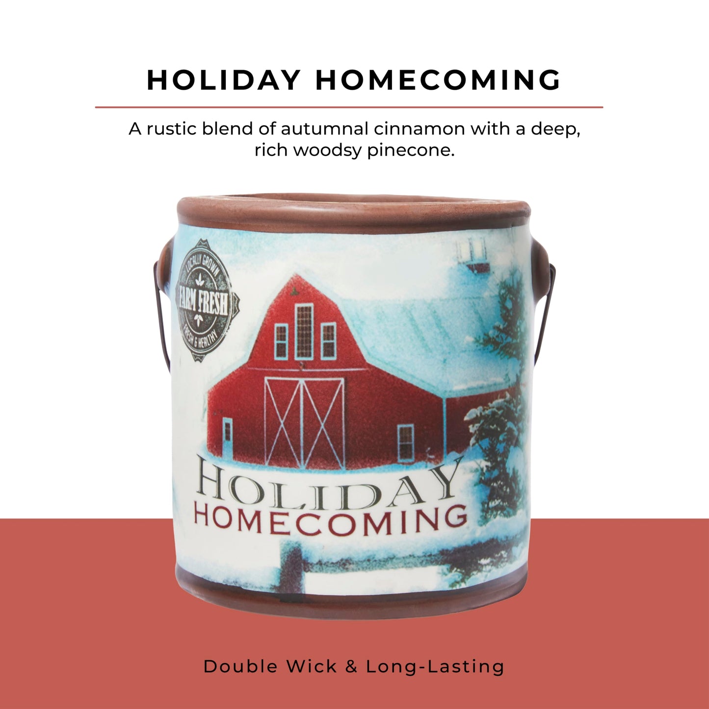 A CHEERFUL GIVER 95hr 20oz Scented Candle - Holiday Homecoming - Multi-Wick Glass Candle - Gifts For Men and Women