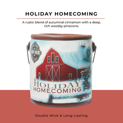 A CHEERFUL GIVER 95hr 20oz Scented Candle - Holiday Homecoming - Multi-Wick Glass Candle - Gifts For Men and Women