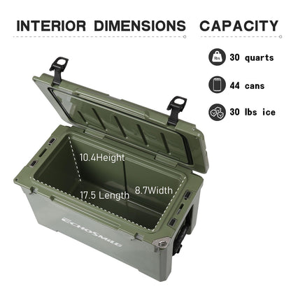 EchoSmile 25/30/35/40/60/75 Quart Rotomolded Cooler, Built to Stand up to The Rigors of The Journey