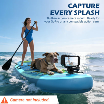 NACATIN Inflatable Stand Up Paddle Board for All Skill Levels, 10'6'' SUP Board for Adults with Non-Slip Deck, Full SUP Accessories & Kayak Seat, Great Stability for Lake, Ocean, Yoga & Fishing