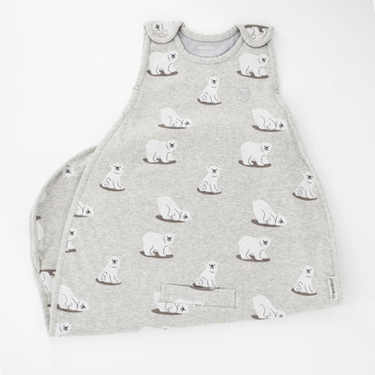 Woolino Merino Wool & Organic Cotton Baby Sleep Sack 2-24 Months – Ultimate 4-Season Baby Sleeping Bag, Universal Size Wearable Blanket, 2-Way Zipper & Adjustable Fit, Year-Round Use - Polar Bear