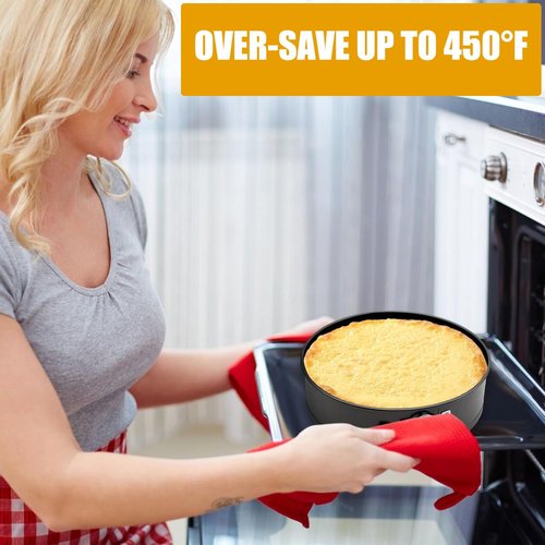 GZMAISULEE 9 Inch Springform Pan Baking Pans Round Leakproof Nonstick Removable Bottom Bakeware for Cake, Cheesecakes, Pizza, and Quiches