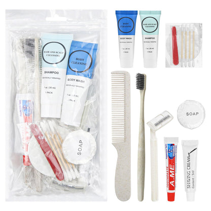 Toiletry Kits Homeless Personal Hygiene Care Package Kits Supplies In Bulk, Disposable Travel Size Essential Women Men Toiletries Set for Hotel,Charity,Camping,Travel (7.1 Inch, 100, Count)