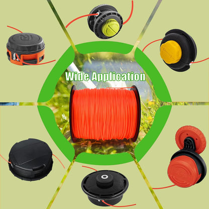105 Trimmer Line - Commercial Round Weed Eater String | 0.105” Diameter, 1038 Ft, 5 Lb - Orange