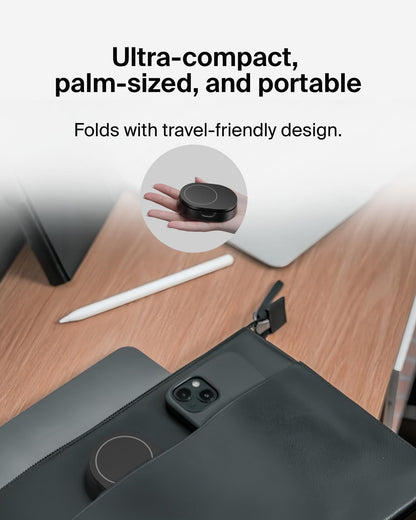 Belkin Magnetic Wireless Charging Pad 15W - MagSafe-Compatible Qi2-Certified Wireless Charging Station, iPhone Charger for Apple iPhone 16, 15, 14 Series, AirPods w/Non-Slip Base - Black (No PSU)