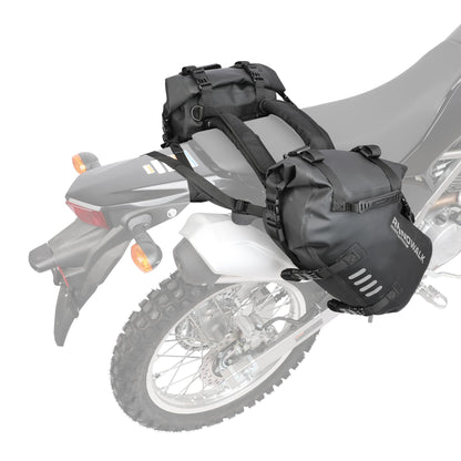 Rhinowalk Motorcycle Saddle Bags Waterproof Motorbike Panniers Tail Side Bag Motor Powersports Luggage for Most Motorcycles Adventure Travel Long Rides, 18L (9L*2), Black 1 Pair