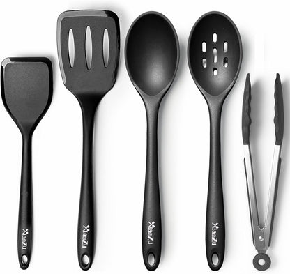 Skiennix Silicone Cooking Utensils Set - Heat Resistant Non-Stick Spatulas & Spoons | BPA-Free Kitchen Tools