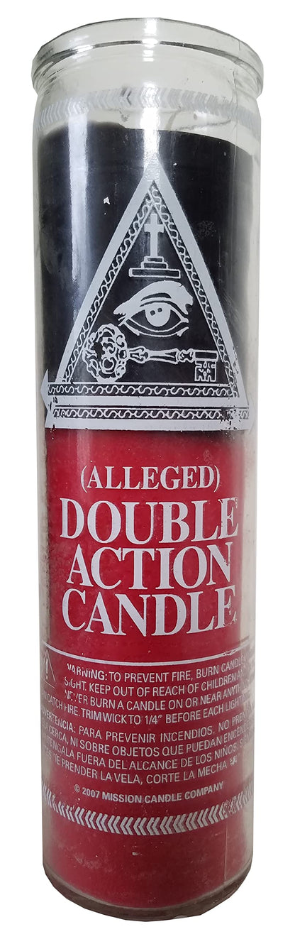 Staci19 Reversing (Double Action) Black/Red 2-Color Pillar Candle