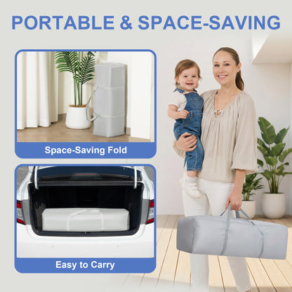 Foldable Baby Playpen with Detachable Thicken Mat, 59X71 in Foldable playpen for Babies and Toddlers, Indoor&Outdoor Portable palypen. Quick Installation&Quick Folding Baby Play Pen