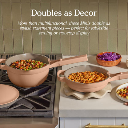 Our Place Mini Cookware Duo | 6-Piece Ceramic Cookware Set with Mini Always Pan & Mini Perfect Pot | Induction & Oven Safe up to 450°F | Nonstick, PFAS-Free Non-Toxic Cookware | Char