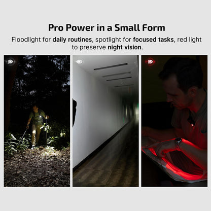 OLIGHT Perun 3 Mini Rechargeable Headlamp Flashlight Bundle Oclip Pro EDC Flashlight Clip-on Light