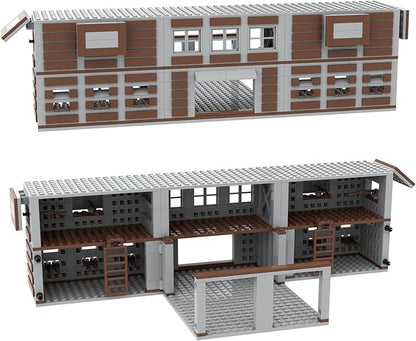 Lemess Military Weapons House Building Set Military Weapons Warehouse Building Blocks WW2 Scene Building Blocks Set 682 Pieces