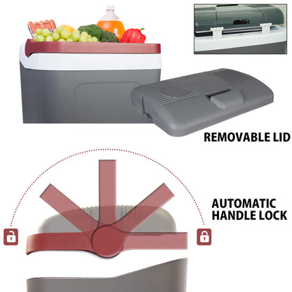 Koolatron 12V Iceless Cooler & Warmer – Portable 26 qt Electric Cooler/Nevera Portátil Eléctrica for Car Truck Camper Boat Hard Sided Mini Fridge for Camping Picnic Travel Lunch Food Drinks Office