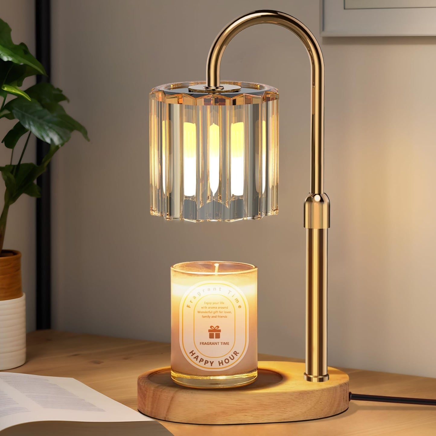 Lukasa Candle Warmer Lamp, with Timer Dimmer Adjustable Height, Birthday Gifts for Women, Mothers Day Gifts for Mom, House Warming Gift New Home, Wax Melt Warmer for Scented Jar Candles