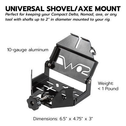 DMOS Shovel Mount - Aluminum Off-Road & Overlanding Tool Mount Clamp for Trucks, Cars, & ATVs - Universal Shovel/Axe