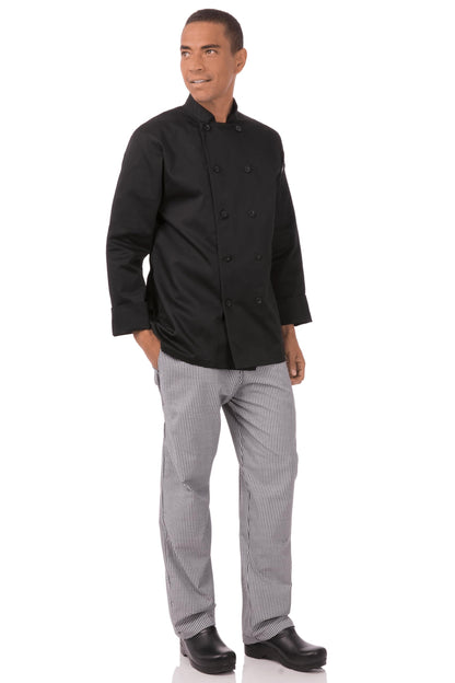 Chef Works Unisex Bastille Chef Coat, Black, 5X-Large